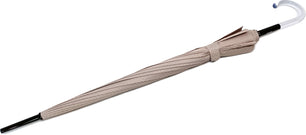 Long parapluie pagoda beige imprimé petits pois blanc - couleur Beige