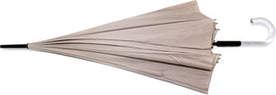 Long parapluie pagoda beige imprimé petits pois blanc - couleur Beige