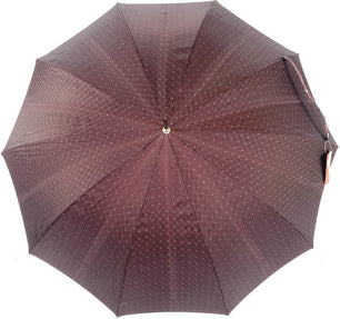 Long parapluie Pierre Cardin assortis canne en bois - couleur Bordeaux