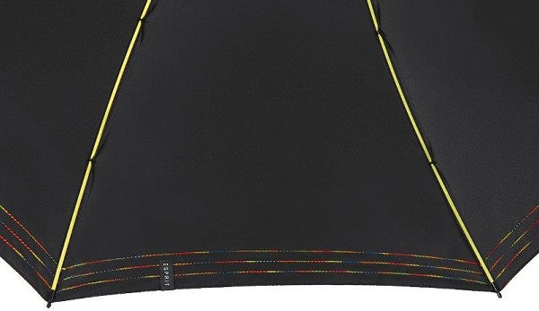 Long parapluie rainbow pop noir avec fines lignes multi - couleur Noir