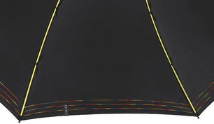 Long parapluie rainbow pop noir avec fines lignes multi - couleur Noir