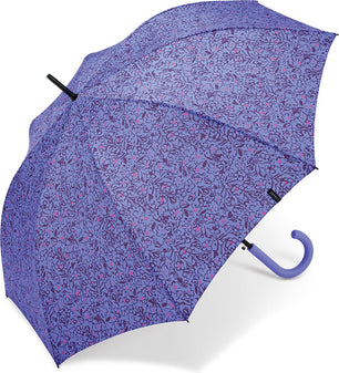 Long parapluie romance fleuri mauve Esprit - couleur Lavande