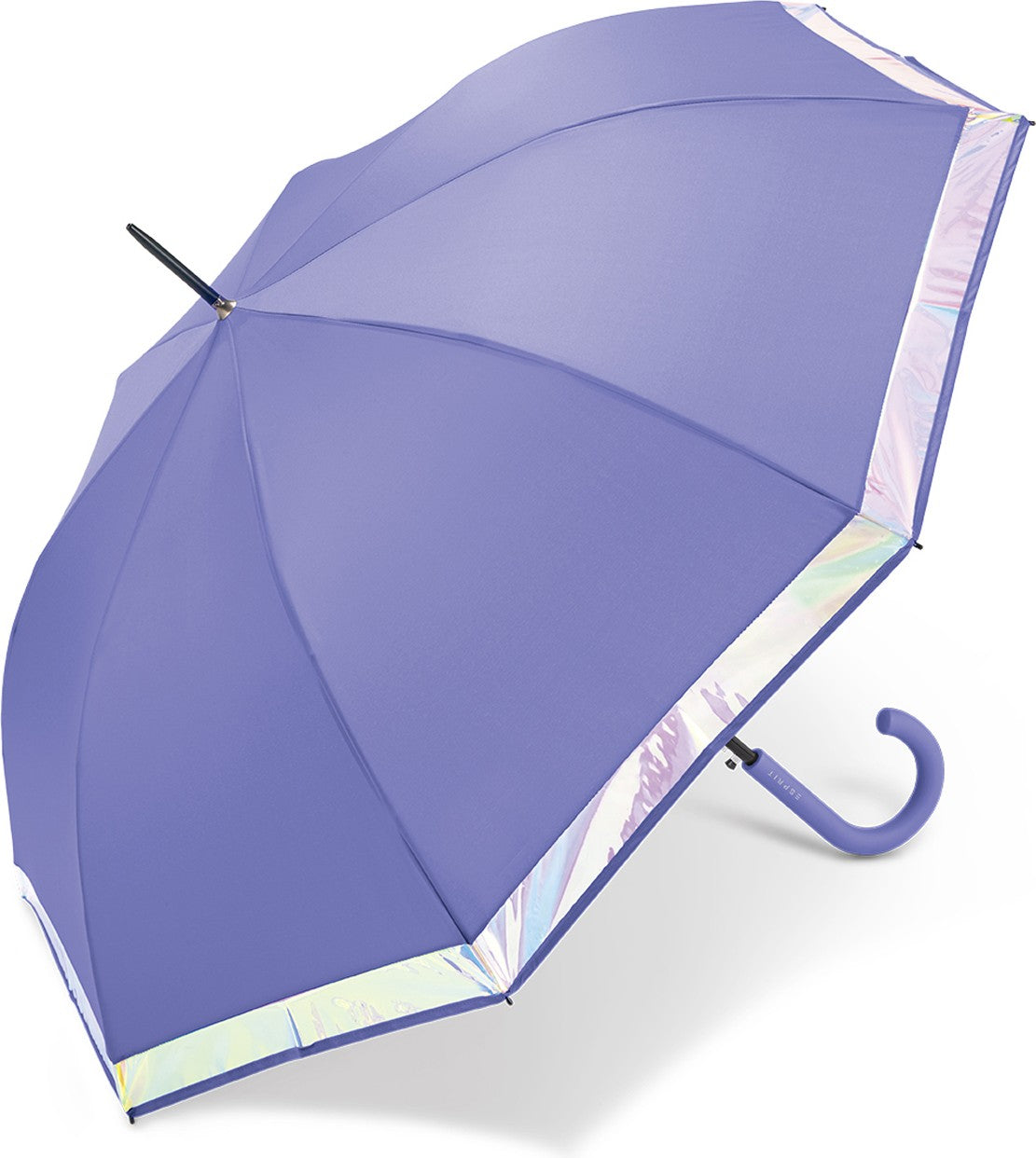 Long parapluie shiny border - couleur Mauve