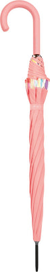 Long parapluie shiny border - couleur Rose