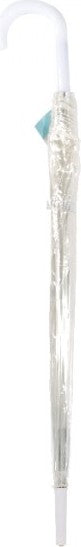 Long parapluie transaprent avec canne blanche