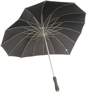Long parapluie un i en forme de cœur - couleur Gris