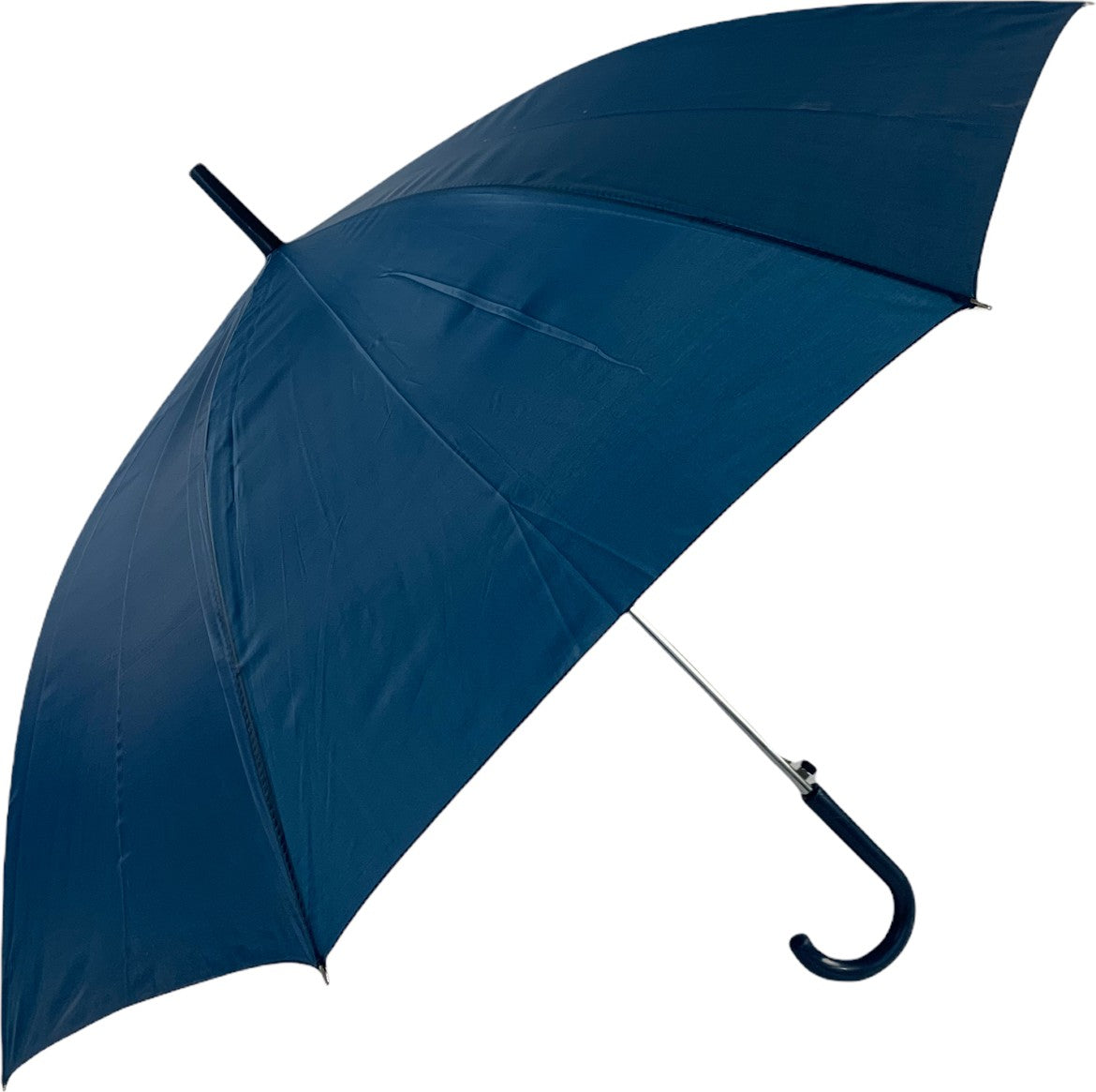 Long parapluie uni avec canne - couleur Marine