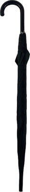 Long parapluie uni avec canne - couleur Noir