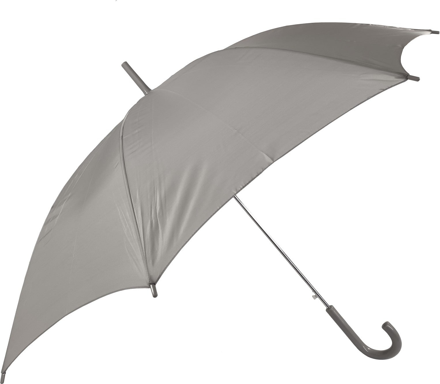 Long parapluie uni avec canne - couleur Gris