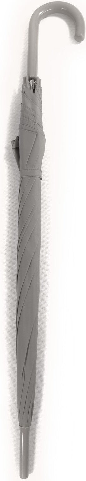 Long parapluie uni avec canne - couleur Gris