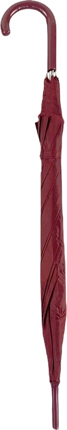 Long parapluie uni avec canne - couleur Bordeaux