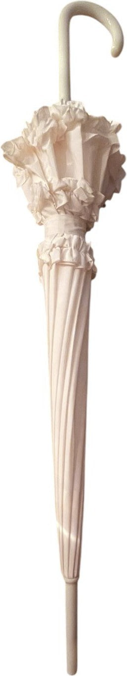 Long parapluie Vogue de cérémonie en dentelle - couleur Écru