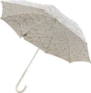 Long parapluie Vogue de cérémonie en dentelle - couleur Écru