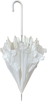 Long parapluie Vogue de cérémonie en dentelle - couleur Blanc
