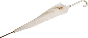 Long parapluie Vogue de cérémonie en dentelle - couleur Écru