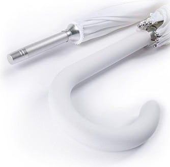 Long parapluie Vogue de cérémonie en dentelle - couleur Blanc
