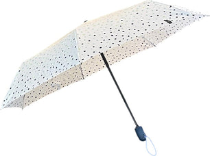 Mini parapluie candy pearls uni avec pois multicolore - couleur Blanc