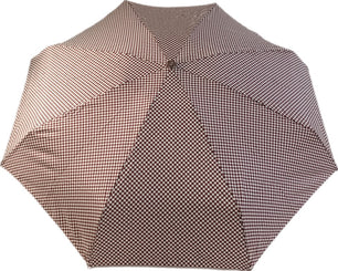 Parapluie de poche Vogue à damier beige et brun sur prorain.shop - couleur Marron