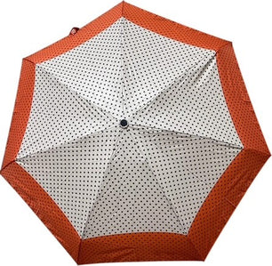 Moyen parapluie à pois manche ergonomique - couleur Rouge
