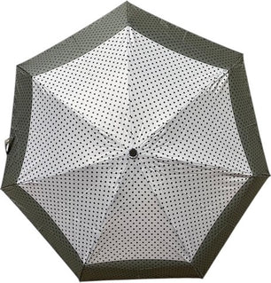 Moyen parapluie à pois manche ergonomique - couleur Vert