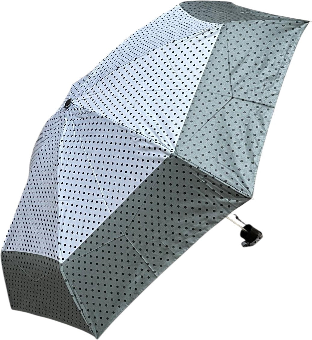 Moyen parapluie à pois manche ergonomique - couleur Vert