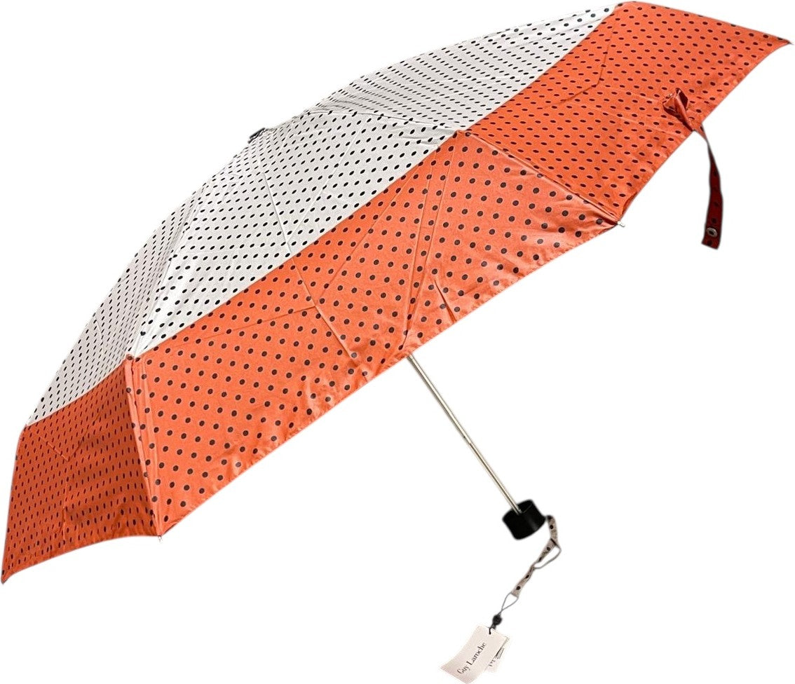 Moyen parapluie à pois manche ergonomique - couleur Rouge