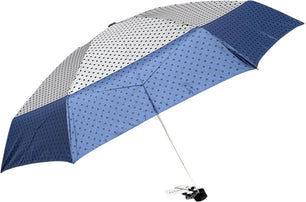 Moyen parapluie à pois manche ergonomique - couleur Bleu