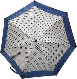 Moyen parapluie à pois manche ergonomique - couleur Bleu