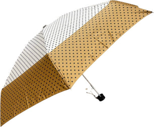 Moyen parapluie à pois manche ergonomique - couleur Marron