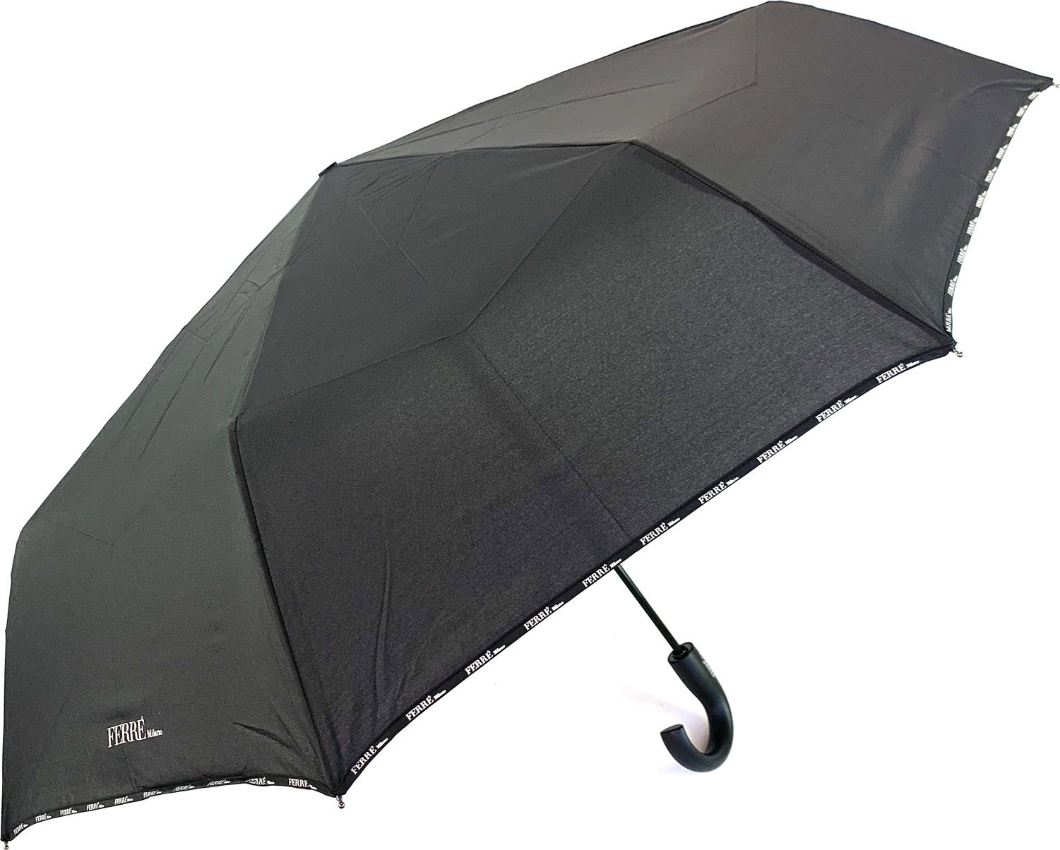 Moyen parapluie manche courbé - couleur Noir