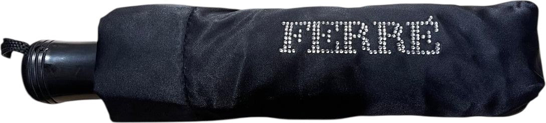Moyen parapluie strass, manche noir ergonomique - couleur Noir