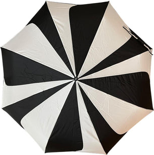 Parapluie de poche bicolore Pierre Cardin poignée droit - couleur Noir/blanc