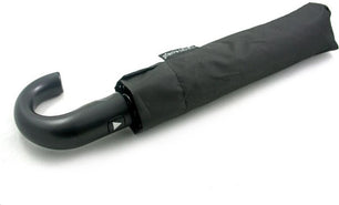 Parapluie de poche  noir avec canne automatique - couleur Noir
