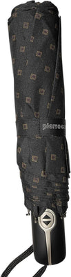 Parapluie de poche Pierre Cardin à motif poignée droite - couleur Petits Carrés Bruns
