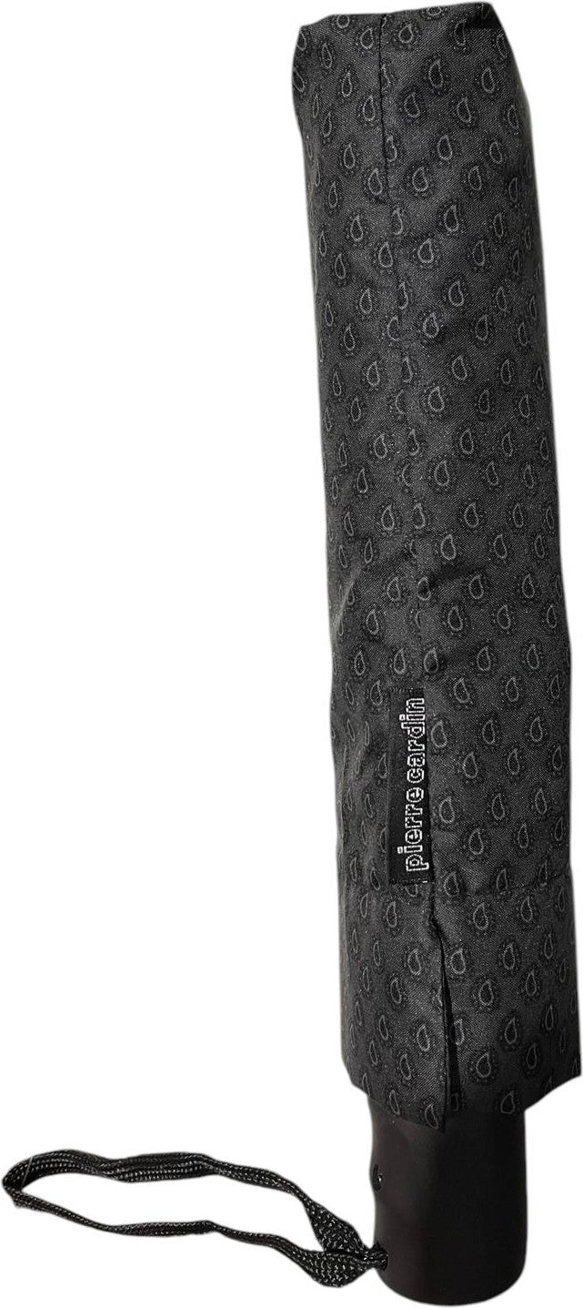 Parapluie de poche Pierre Cardin à motif poignée droite - couleur Gouttes D'eau