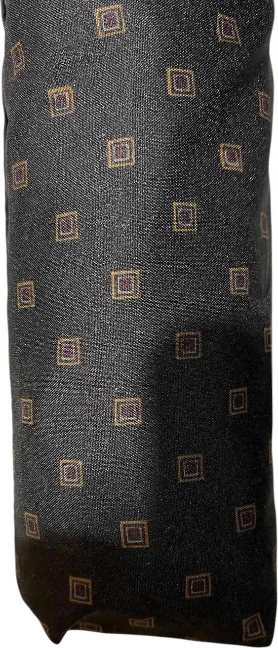 Parapluie de poche Pierre Cardin à motif poignée droite - couleur Petits Carrés Bruns