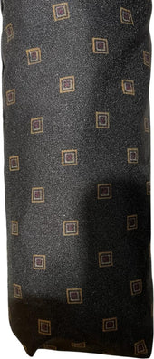 Parapluie de poche Pierre Cardin à motif poignée droite - couleur Petits Carrés Bruns