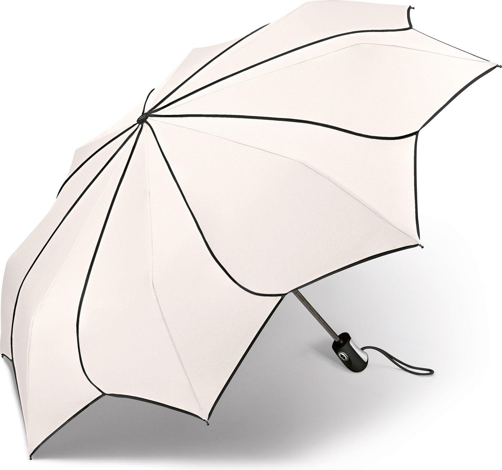 Parapluie de poche Pierre Cardin forme fleurs - couleur Blanc