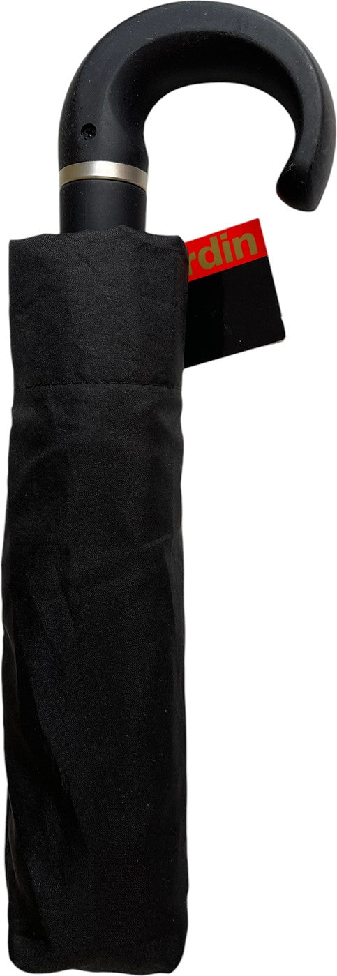 Parapluie de poche Pierre Cardin noir avec canne - couleur Noir