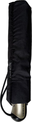 Parapluie de poche Pierre Cardin noir poignée droite - couleur Noir