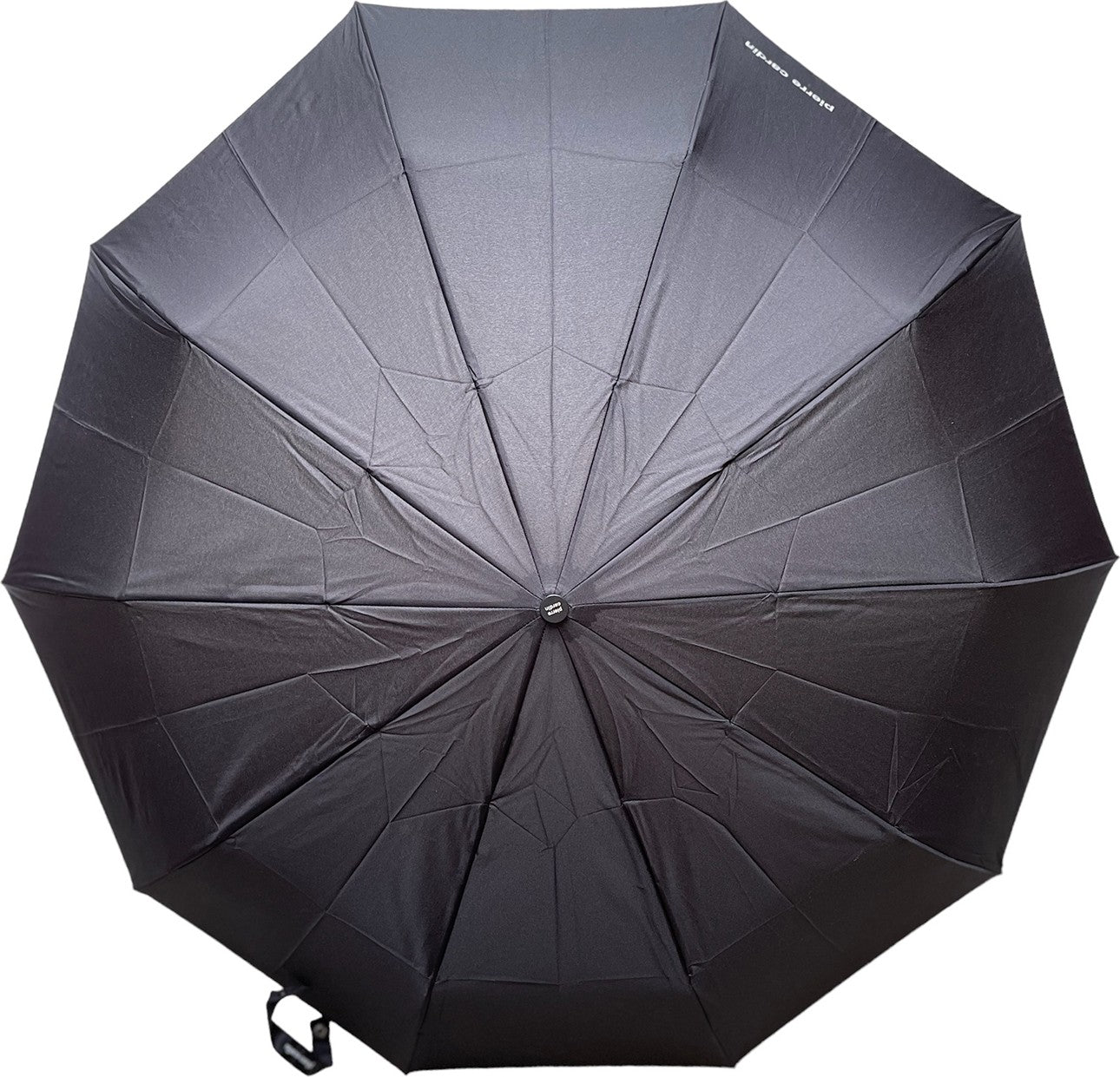 Parapluie de poche Pierre Cardin noir poignée droite - couleur Noir