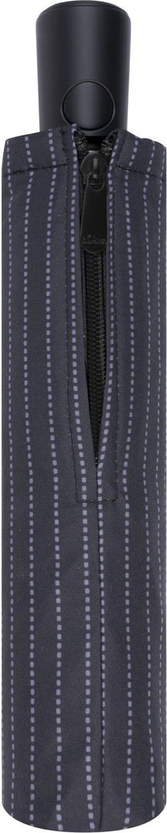 Parapluie de poche S.Oliver imprimé poignée ronde - couleur Noir