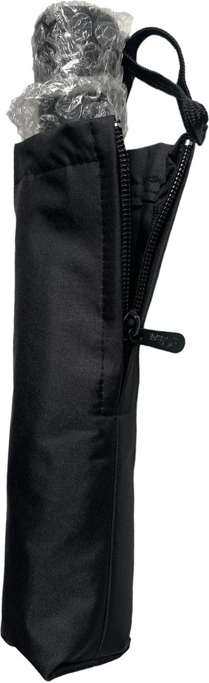 Parapluie de poche S.Oliver noir poignée ronde - couleur Noir