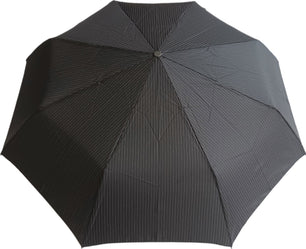 Parapluie de poche S.Oliver rayé poignée ronde - couleur Noir
