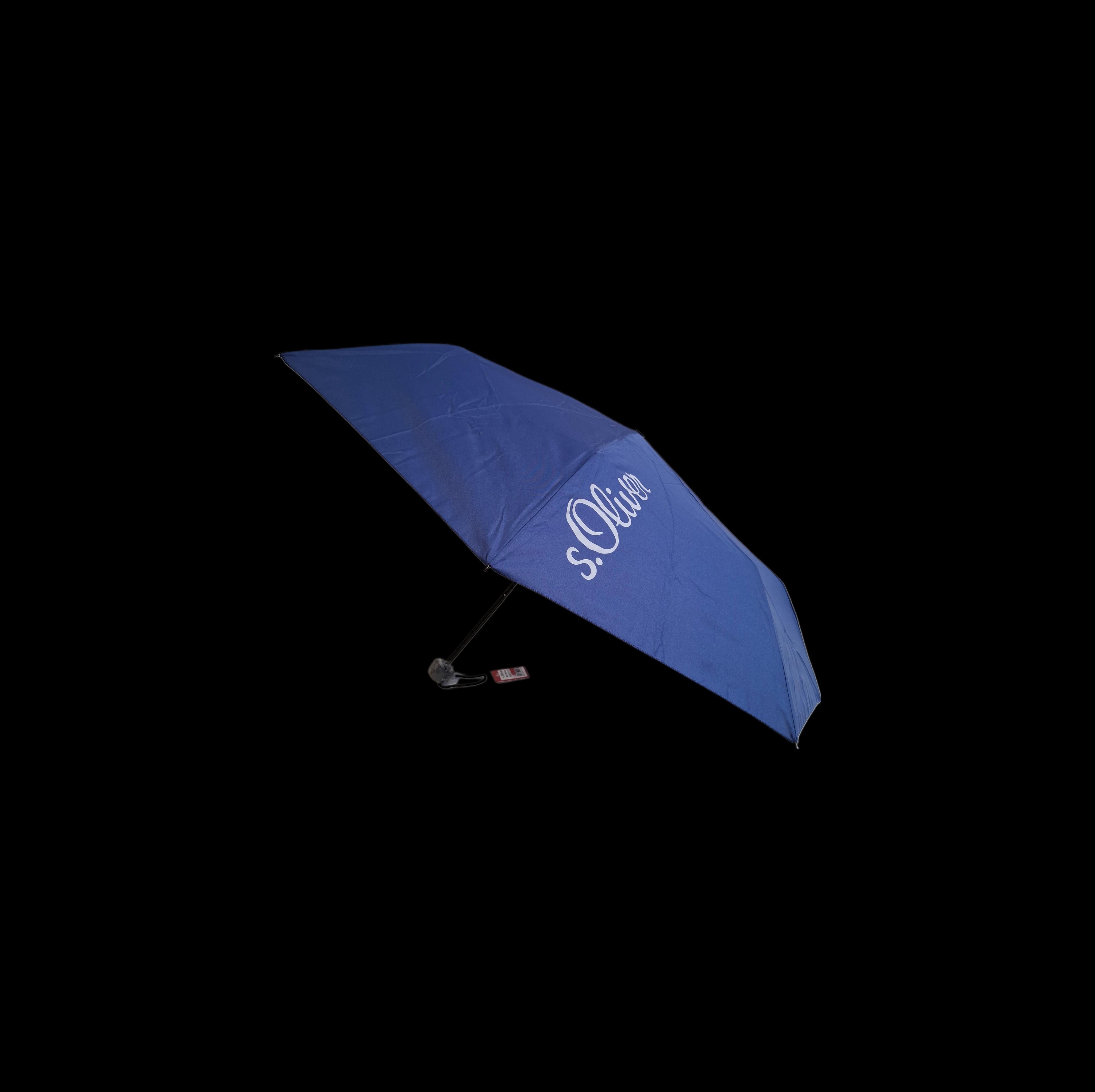 Parapluie de poche S.Oliver uni poignée ronde - couleur Gris
