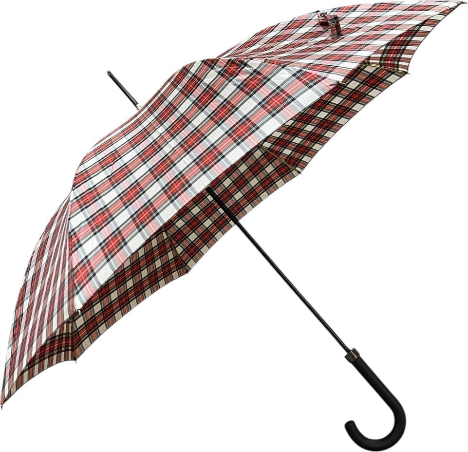 Parapluie long Blizzard AC karo écossais rouge - couleur Rouge
