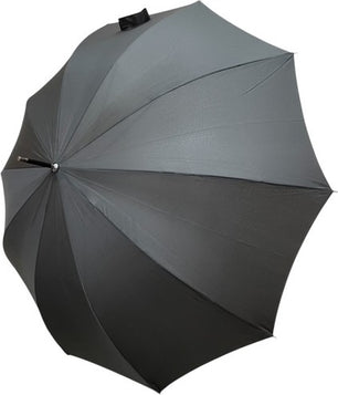 M&P - Parapluie long, canne bois avec étui - noir