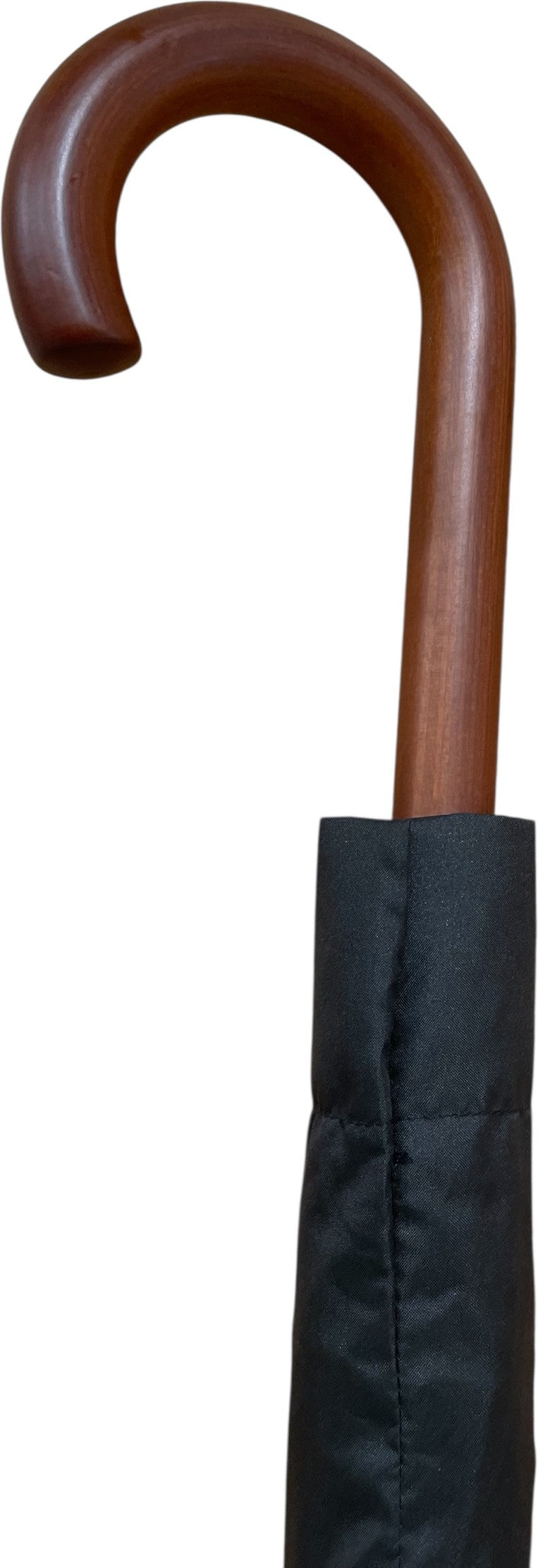 M&P - Parapluie long, canne bois avec étui - noir