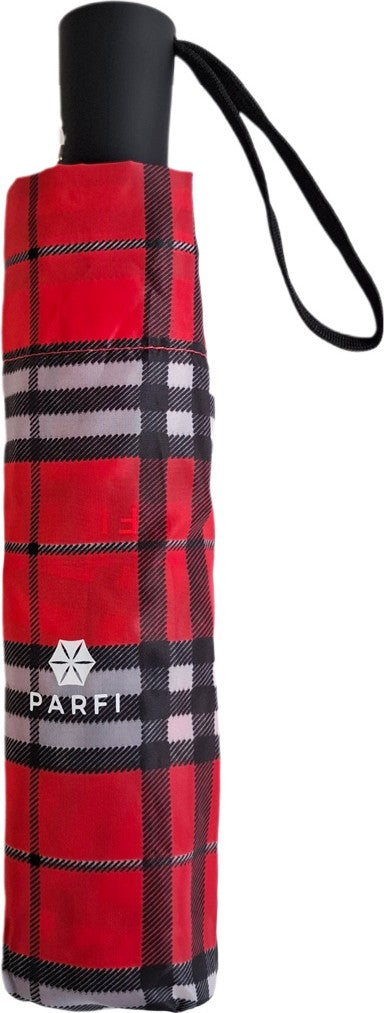 Parfi lance sa collection de parapluie moyen nommée Kapria - couleur Tartanrouge