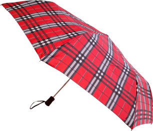 Parfi lance sa collection de parapluie moyen nommée Kapria - couleur Tartanrouge